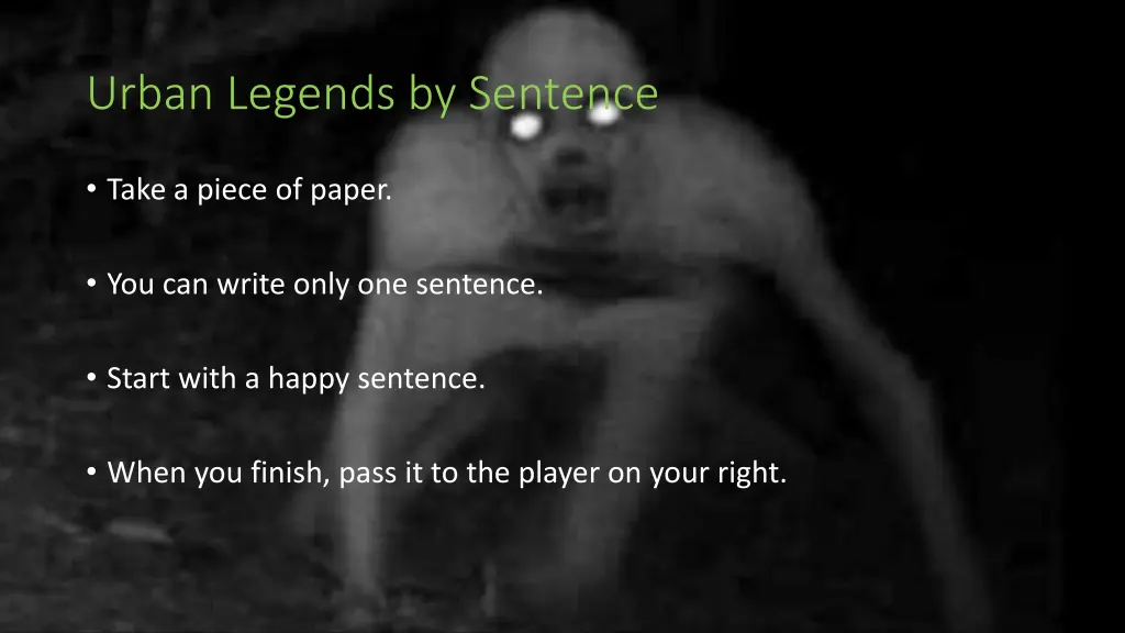 urban legends by sentence