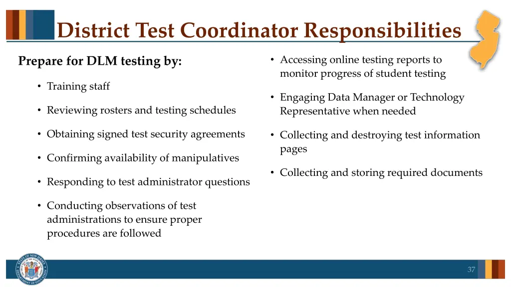 district test coordinator responsibilities