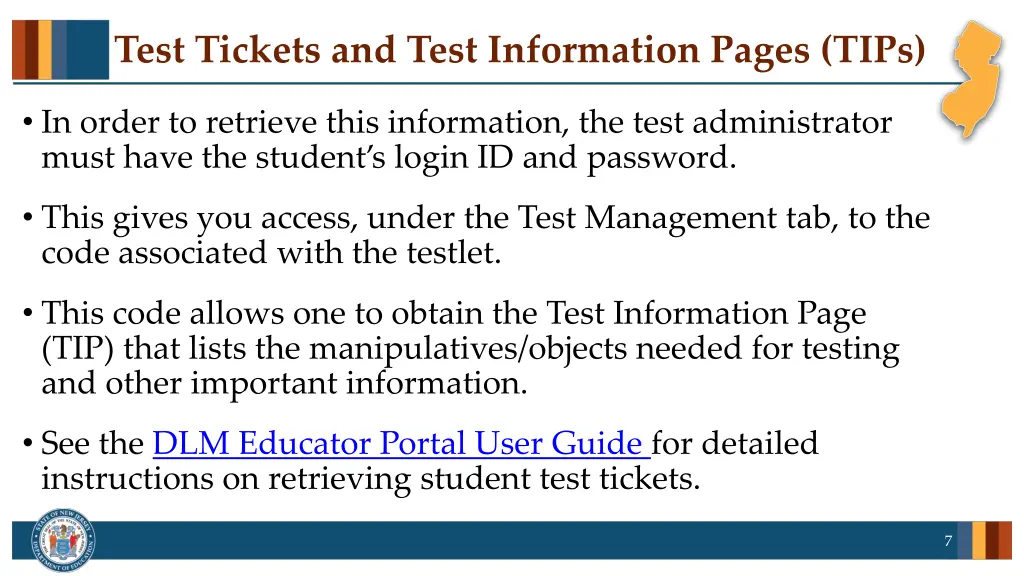 test tickets and test information pages tips