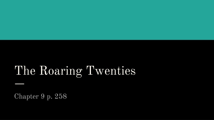 the roaring twenties