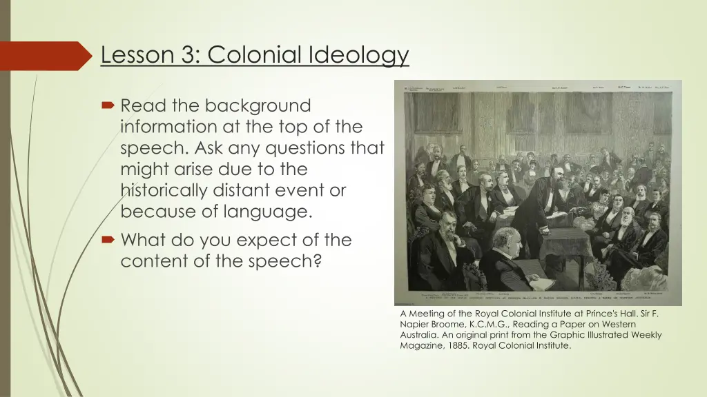 lesson 3 colonial ideology