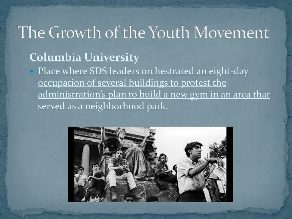 the growth of the youth movement 3