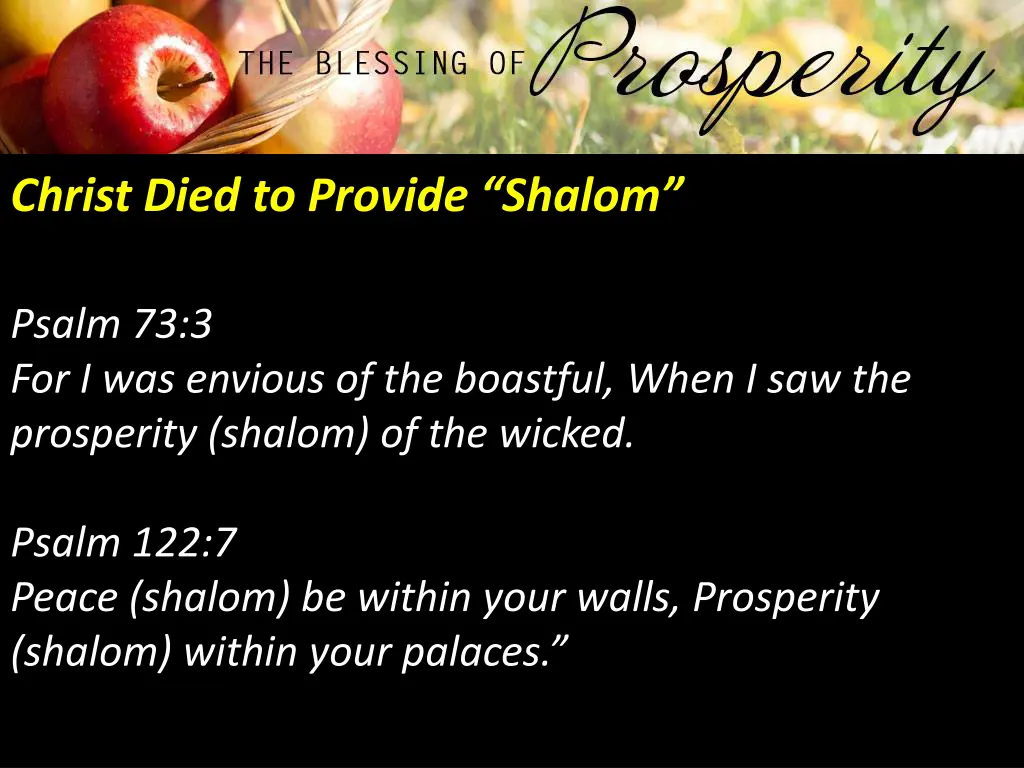 christ died to provide shalom 3