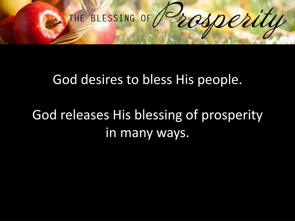 god desires to bless his people 1