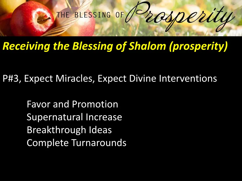 receiving the blessing of shalom prosperity 11