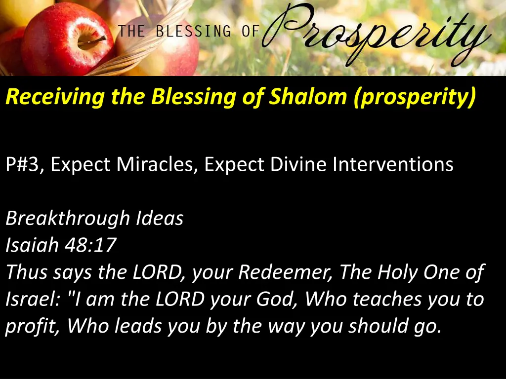 receiving the blessing of shalom prosperity 14