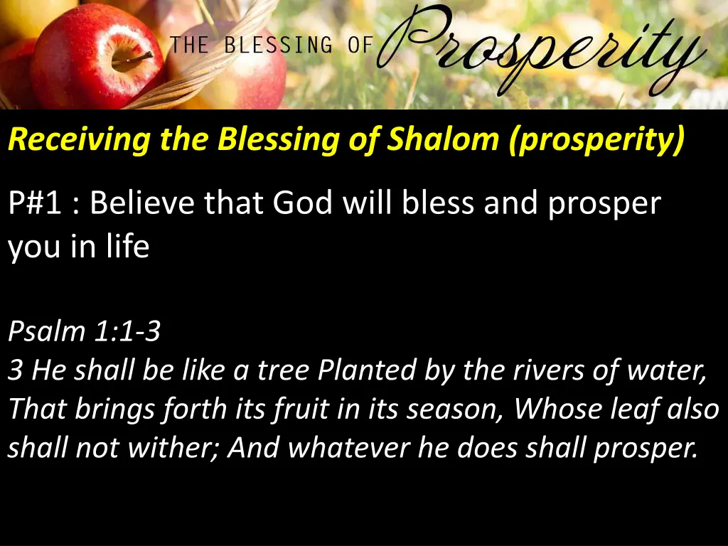 receiving the blessing of shalom prosperity 2