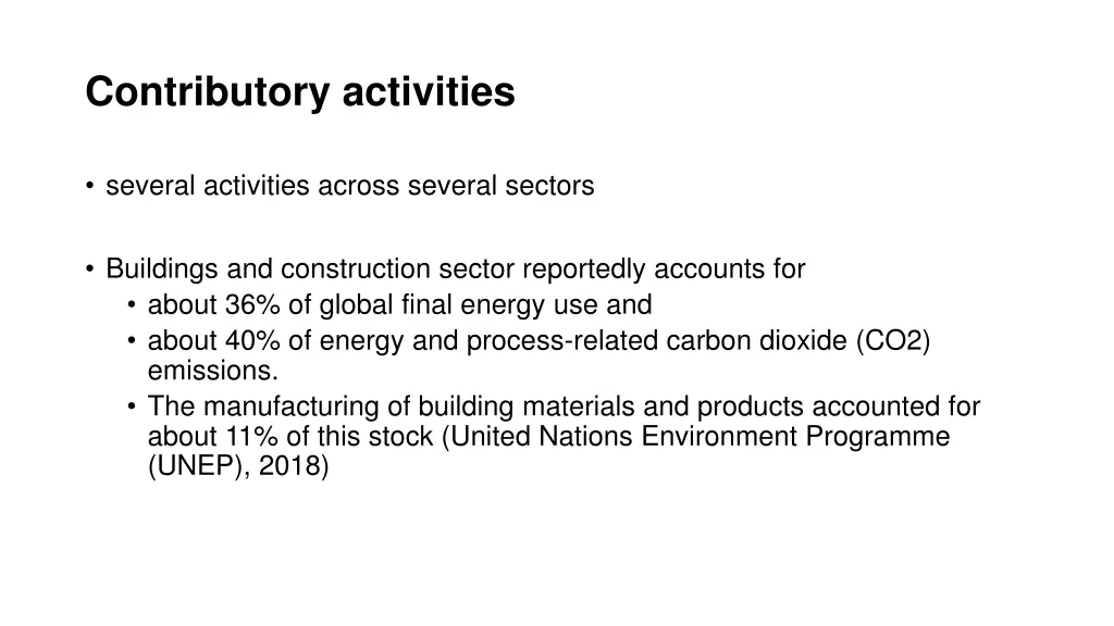 contributory activities