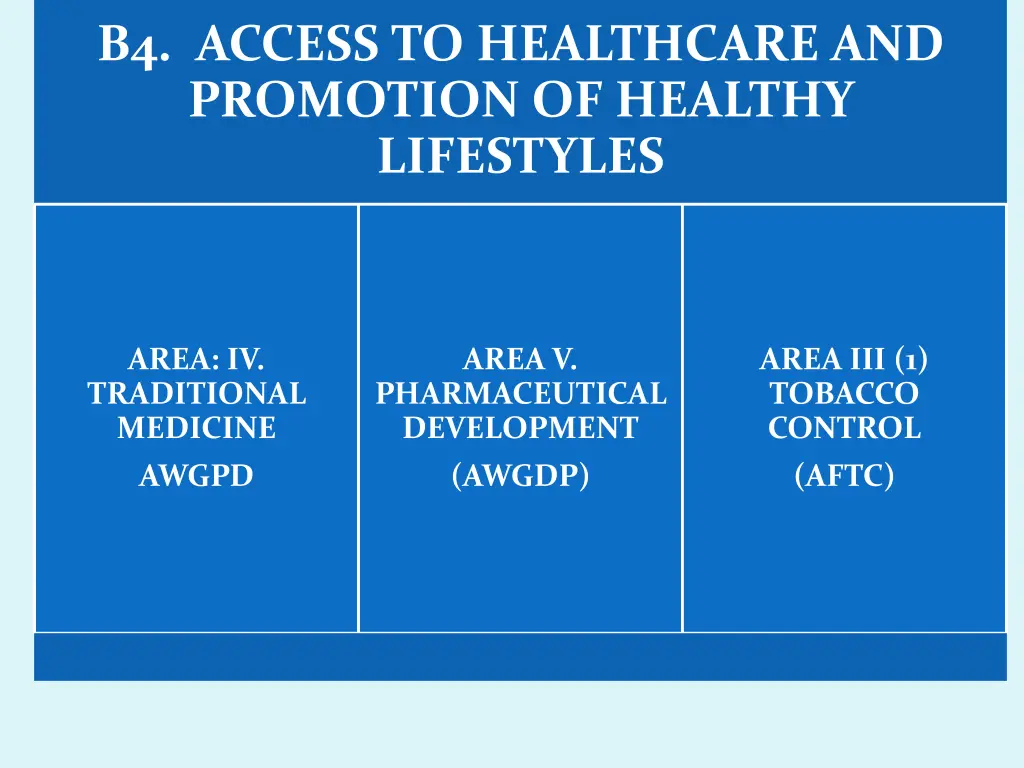 b4 access to healthcare and promotion of healthy 1