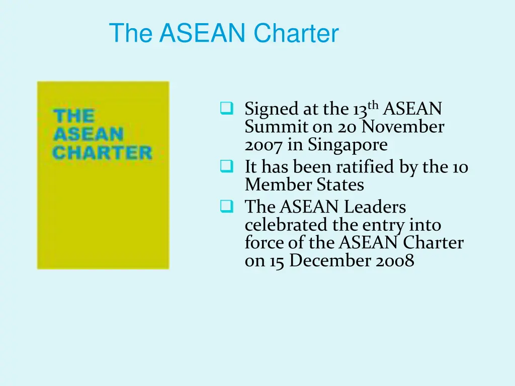 the asean charter