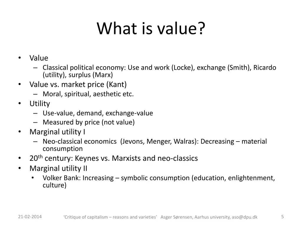 what is value