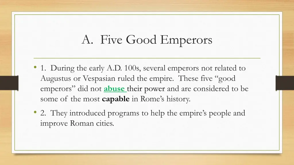 a five good emperors