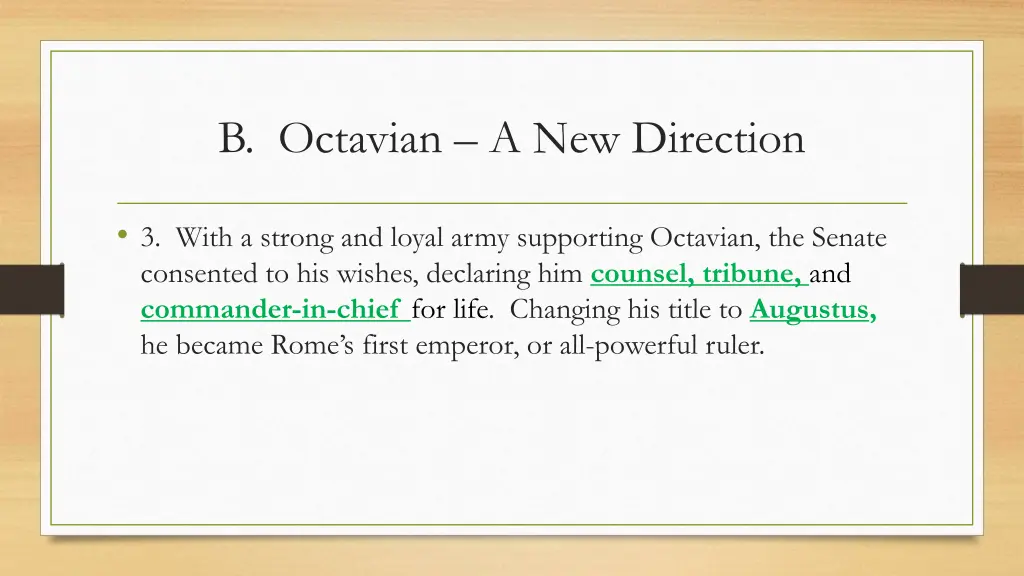 b octavian a new direction 1