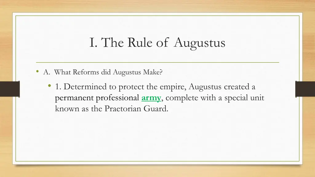 i the rule of augustus 1