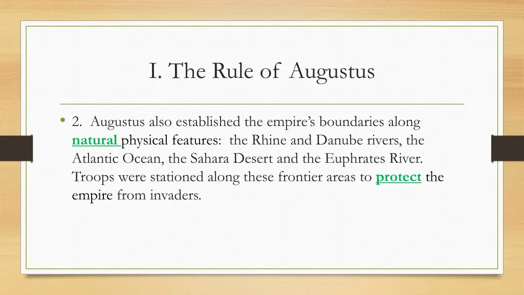 i the rule of augustus 2