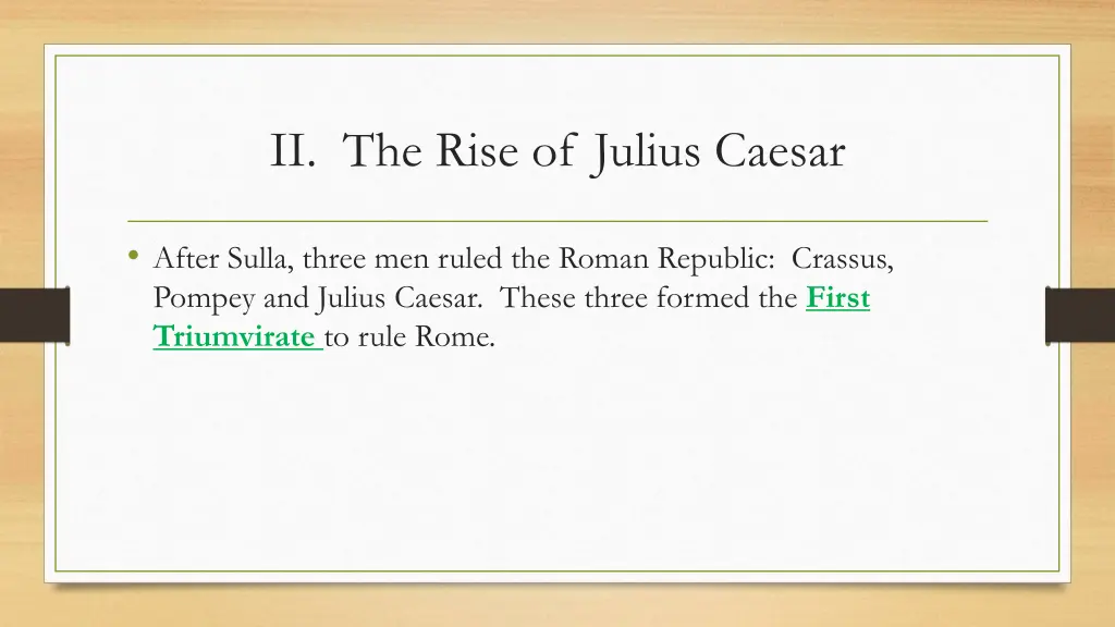 ii the rise of julius caesar