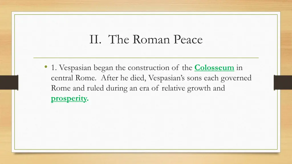 ii the roman peace 1