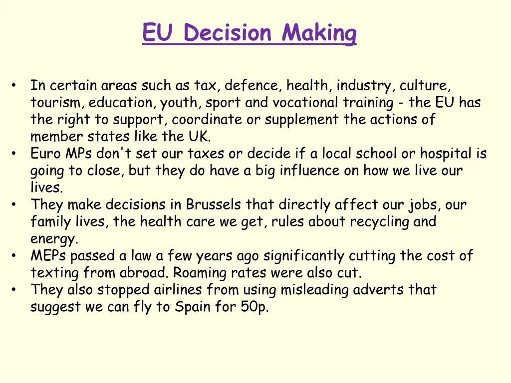 eu decision making