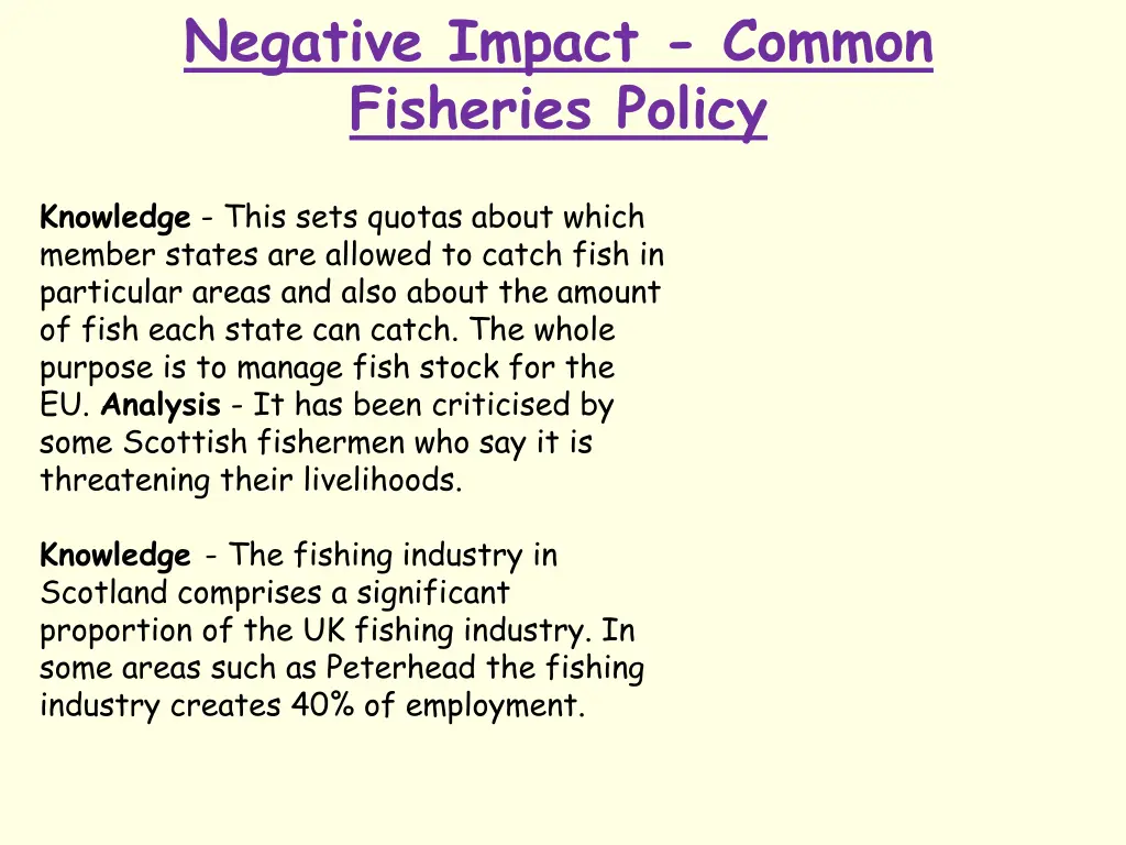 negative impact common fisheries policy