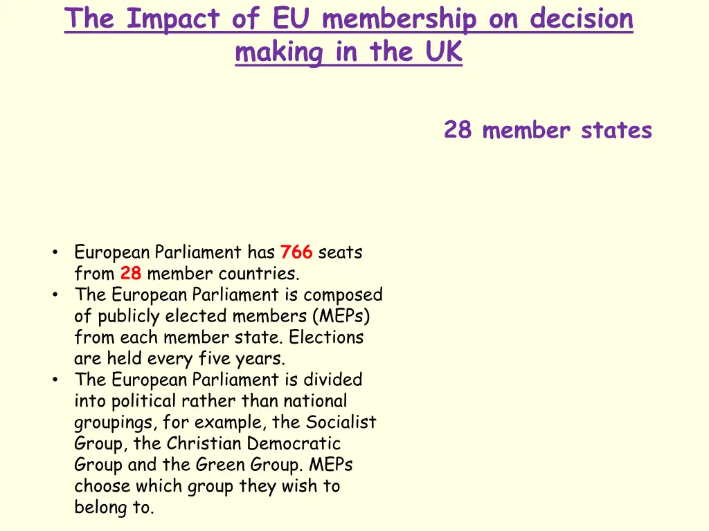 the impact of eu membership on decision making 1