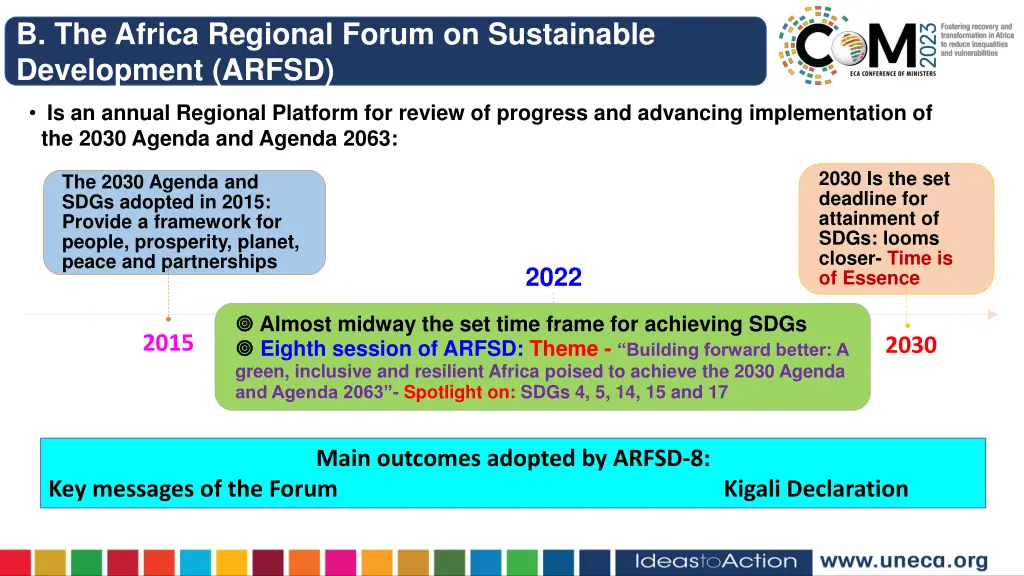 b the africa regional forum on sustainable