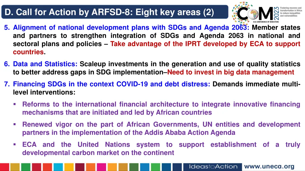 d call for action by arfsd 8 eight key areas 2