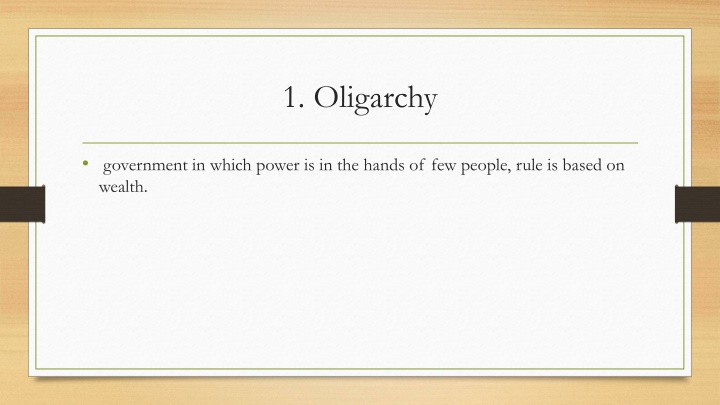 1 oligarchy