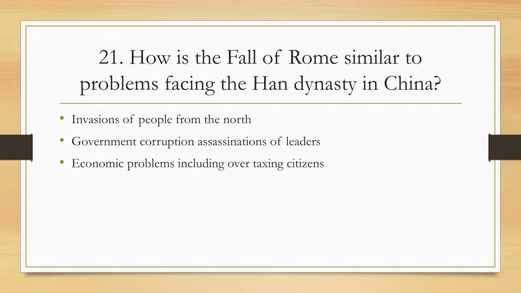 21 how is the fall of rome similar to problems