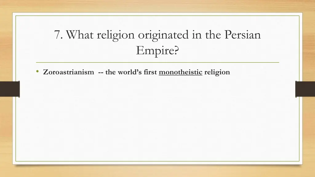 7 what religion originated in the persian empire