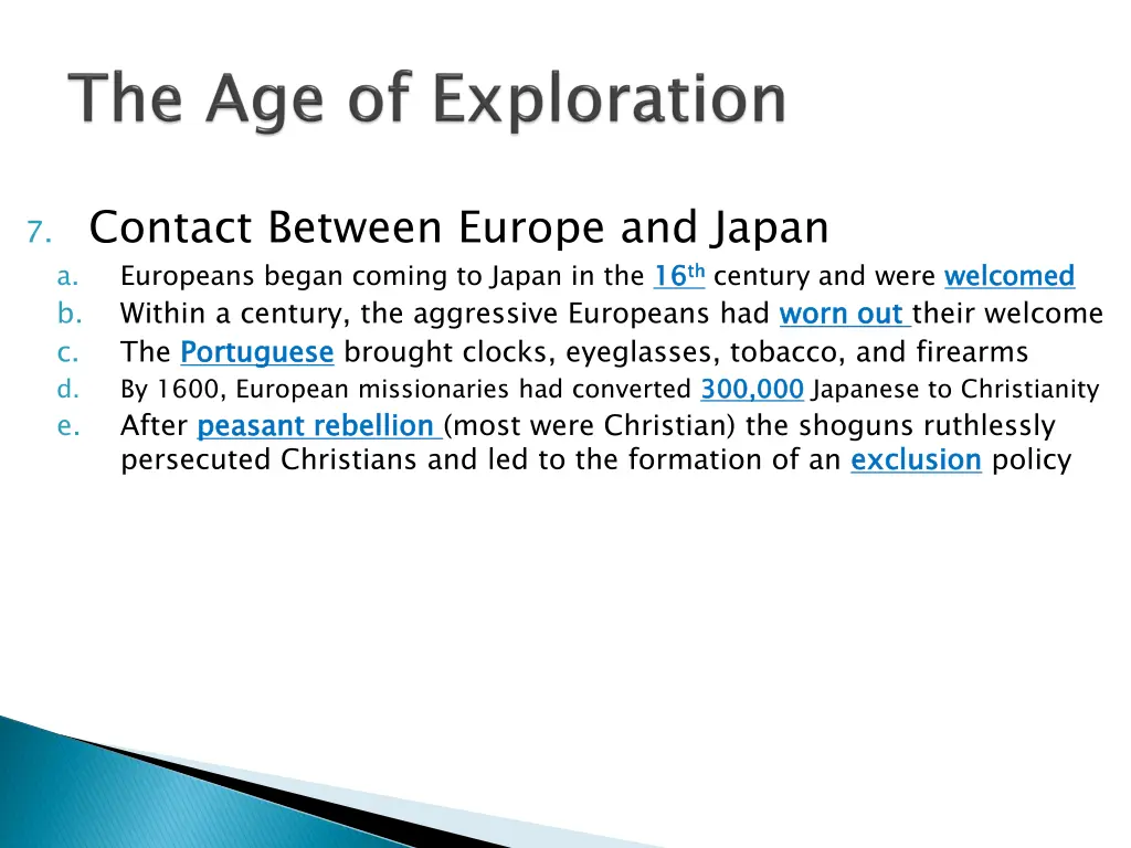 7 contact between europe and japan