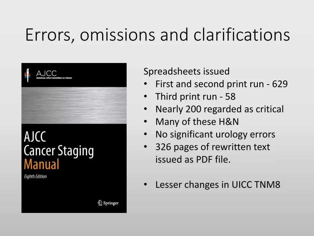 errors omissions and clarifications