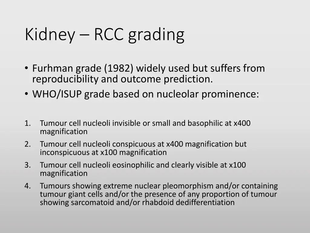 kidney rcc grading