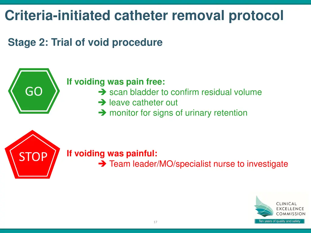 criteria initiated catheter removal protocol 5