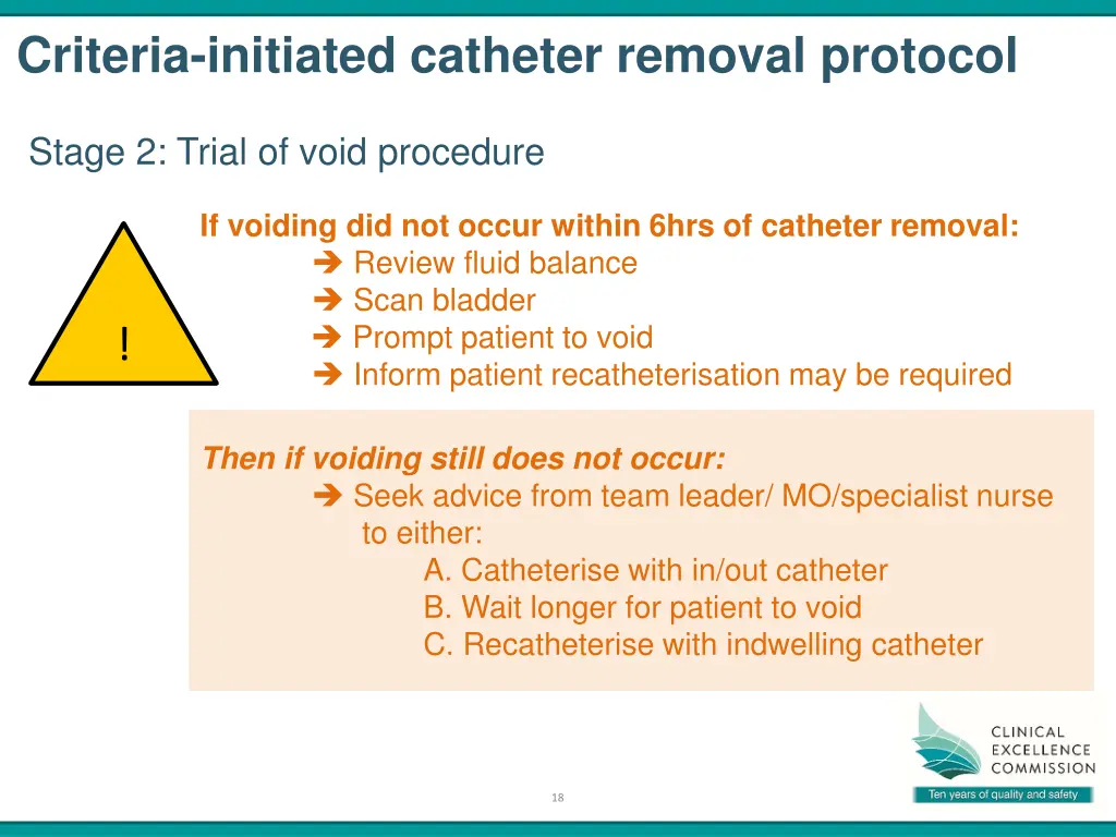 criteria initiated catheter removal protocol 6