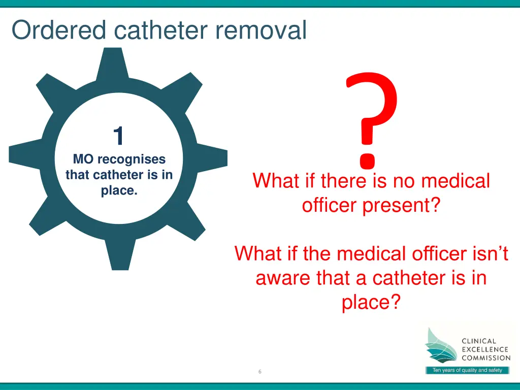 ordered catheter removal 1