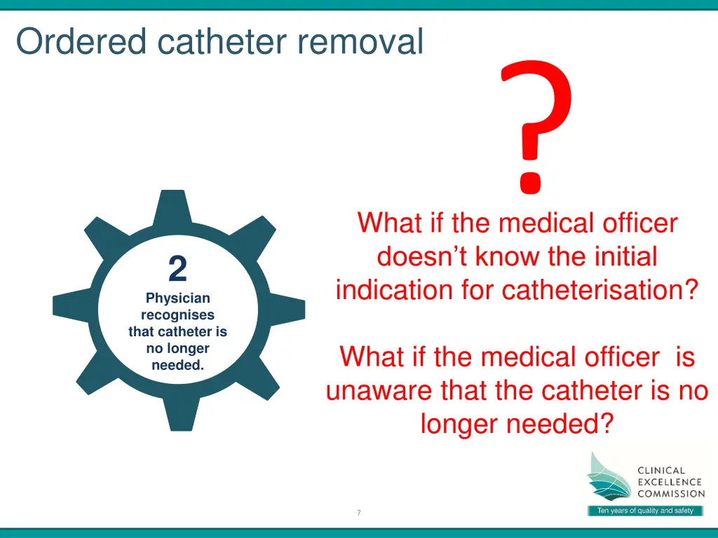 ordered catheter removal 2