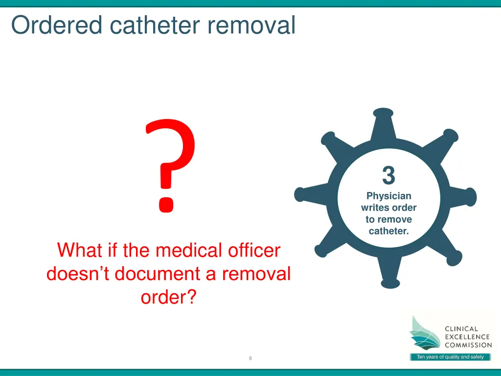 ordered catheter removal 3