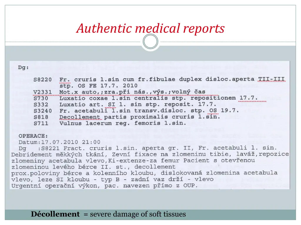 authentic medical reports