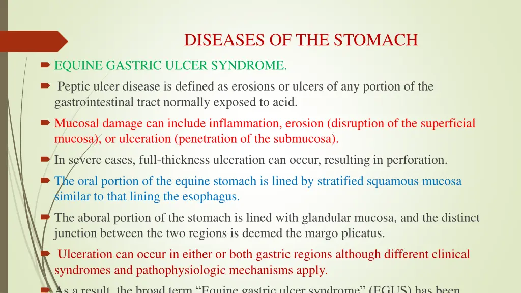 diseases of the stomach