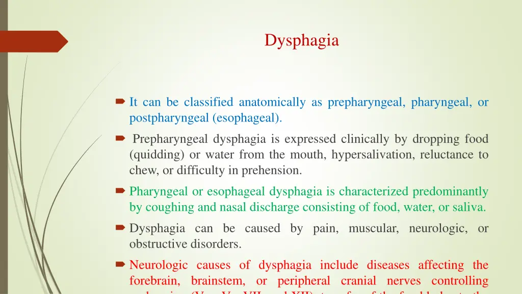 dysphagia