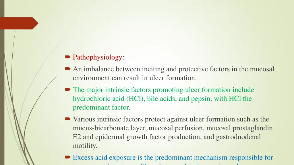 pathophysiology an imbalance between inciting