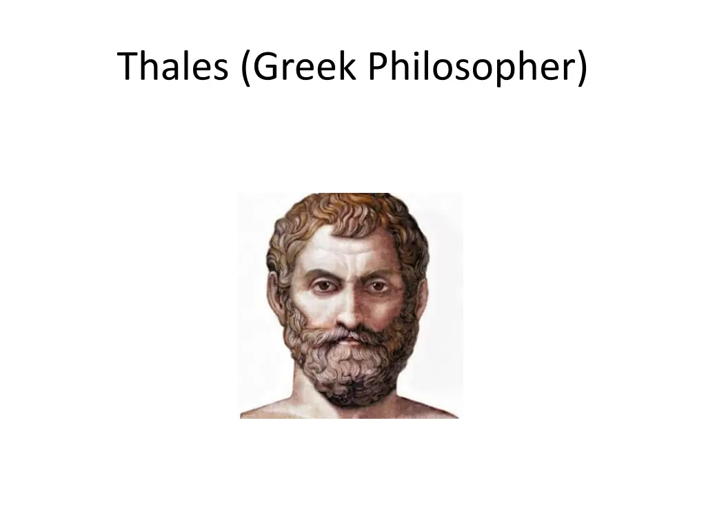 thales greek philosopher