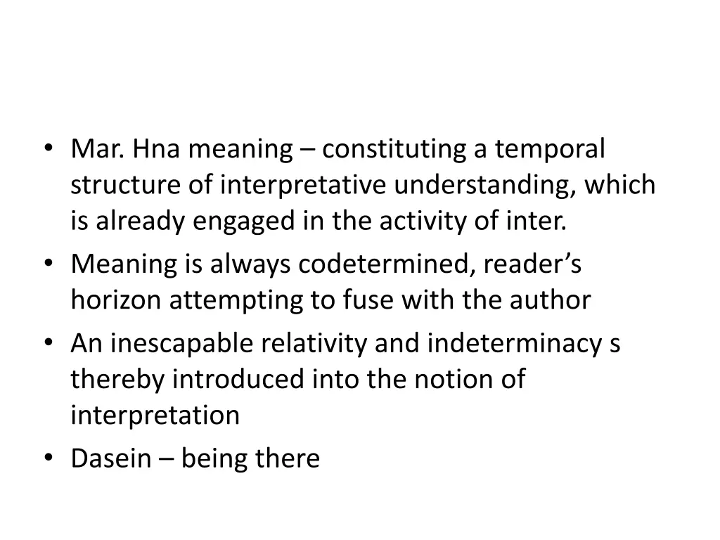 mar hna meaning constituting a temporal structure