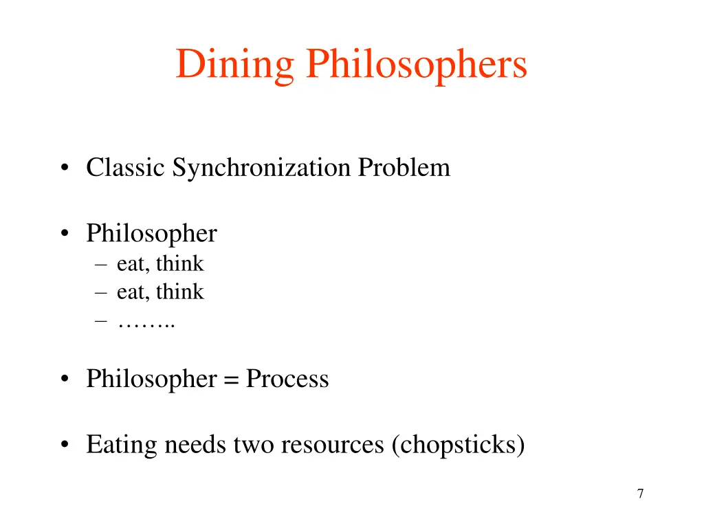 dining philosophers