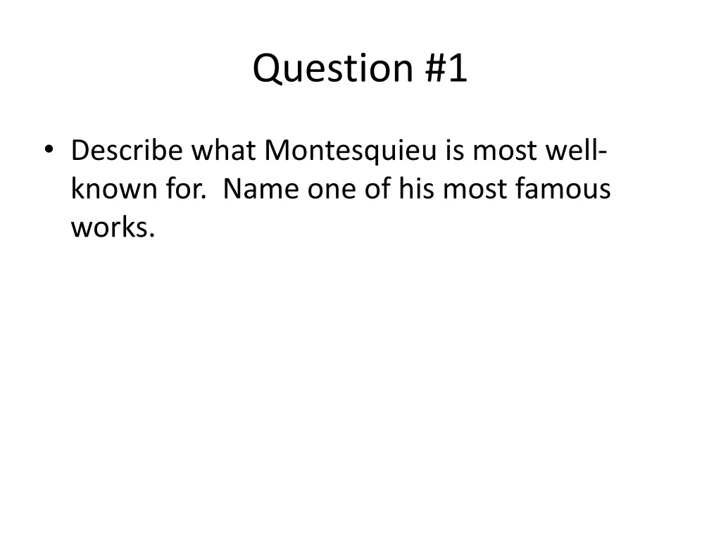 question 1