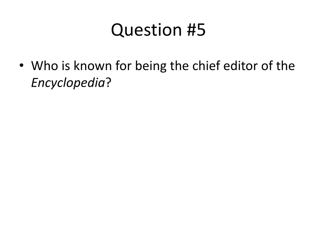 question 5