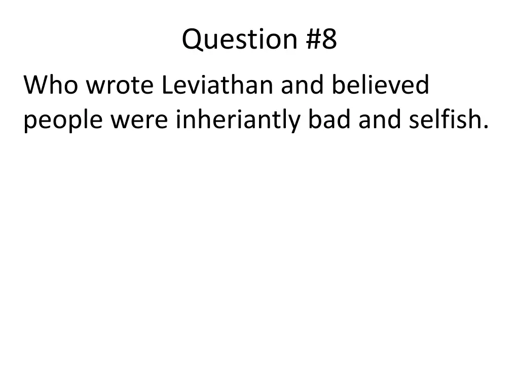 question 8