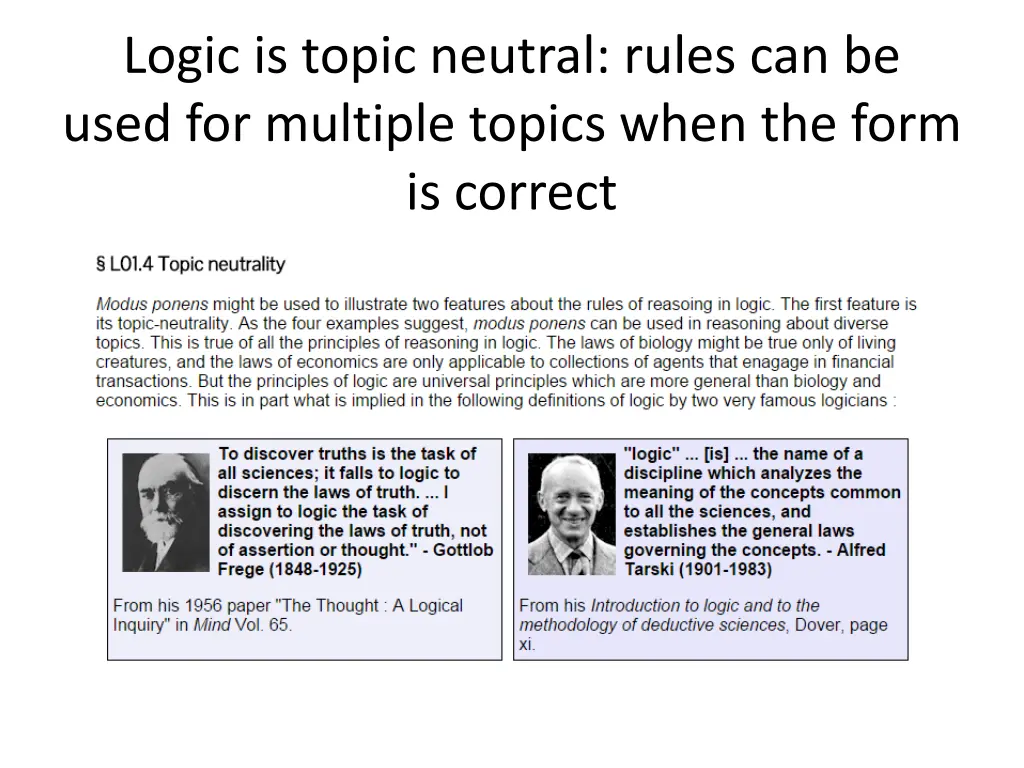 logic is topic neutral rules can be used