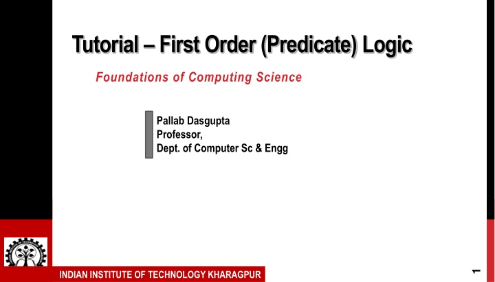 tutorial first order predicate logic