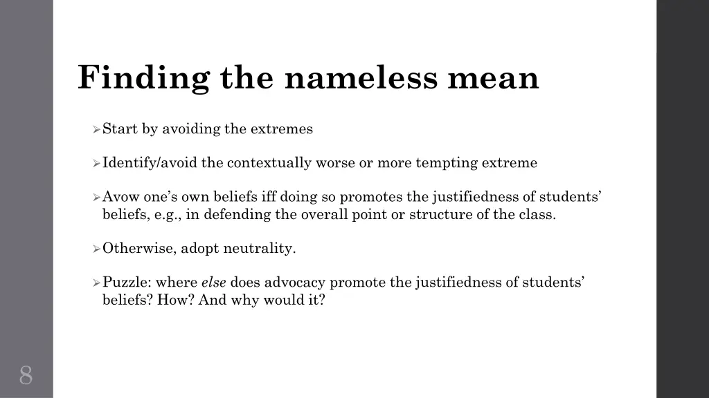 finding the nameless mean